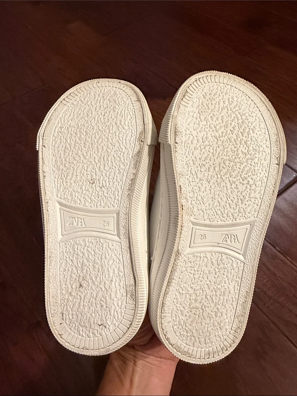 Zara Cream Kids Sneakers with Colorful Embroidered Icons